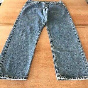 Wrangler Relaxed Fit Jeans Men 34x29 Blue Mid Rise Medium Wash Stretch 17626